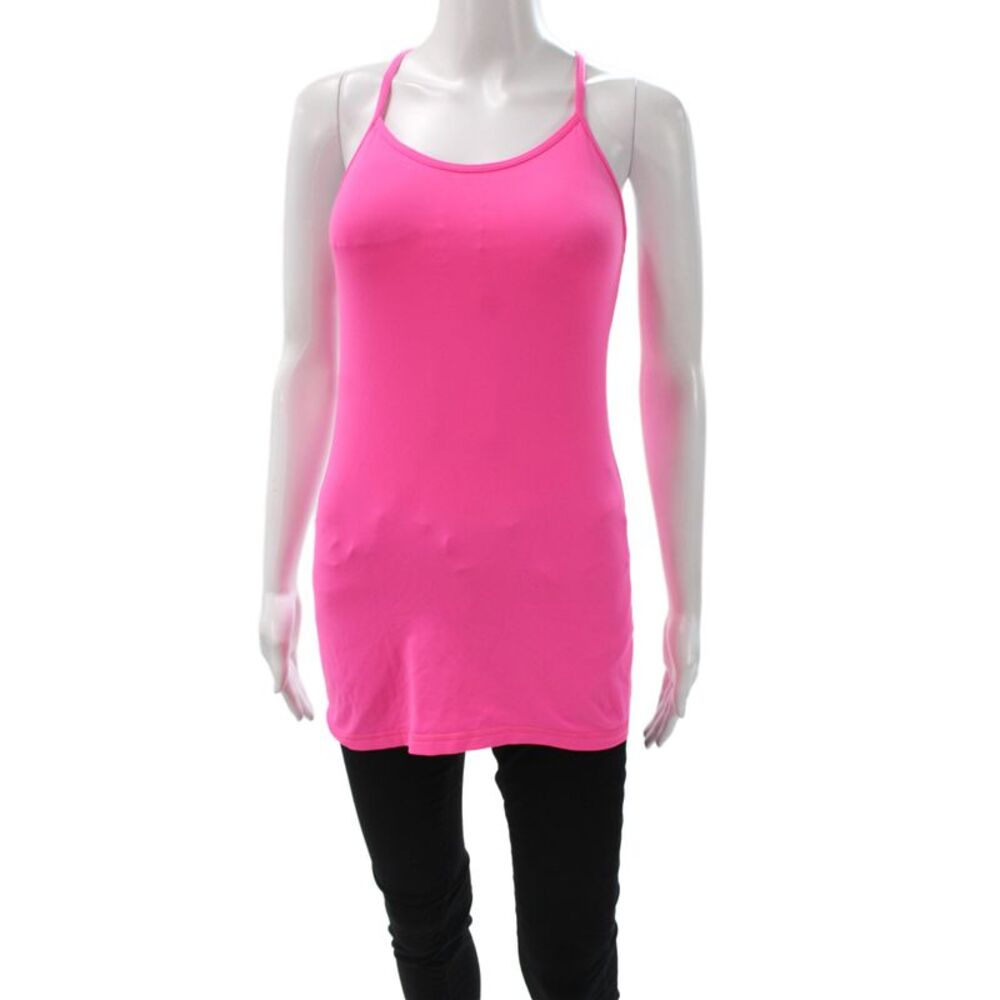 Lululemon Womens Pink Sleeveless Scoop Neck Basic Tank Nylon Size 6